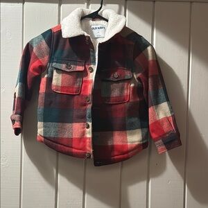 Old Navy Kids Plaid Jacket - Red and Black